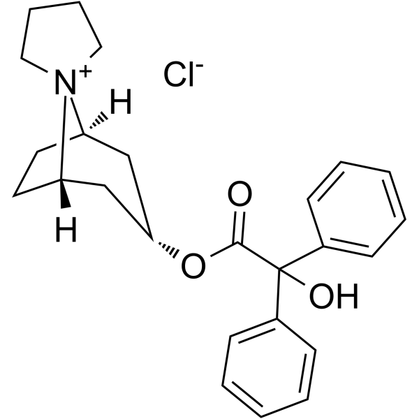 Trospium chloride 是具有口服活性的，特异性