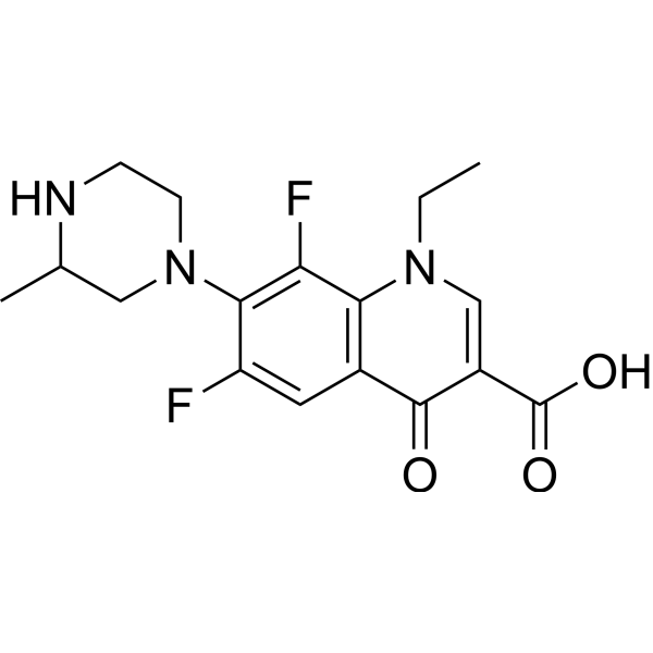 Lomefloxacin (SC47111A) 是一种广谱喹