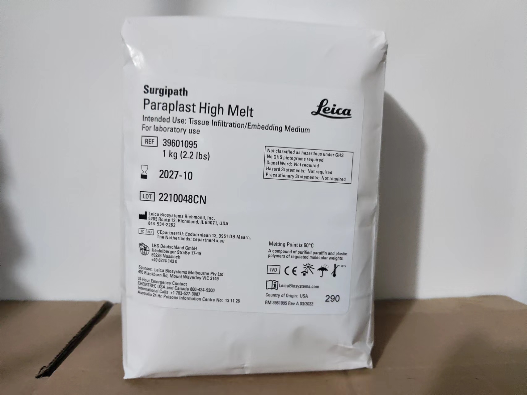 徕卡(Leica) 39601095颗粒状石蜡High Me