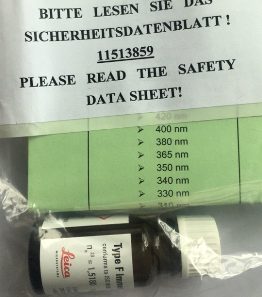 徕卡Leica 11513859显微镜无荧光镜油F型 10m