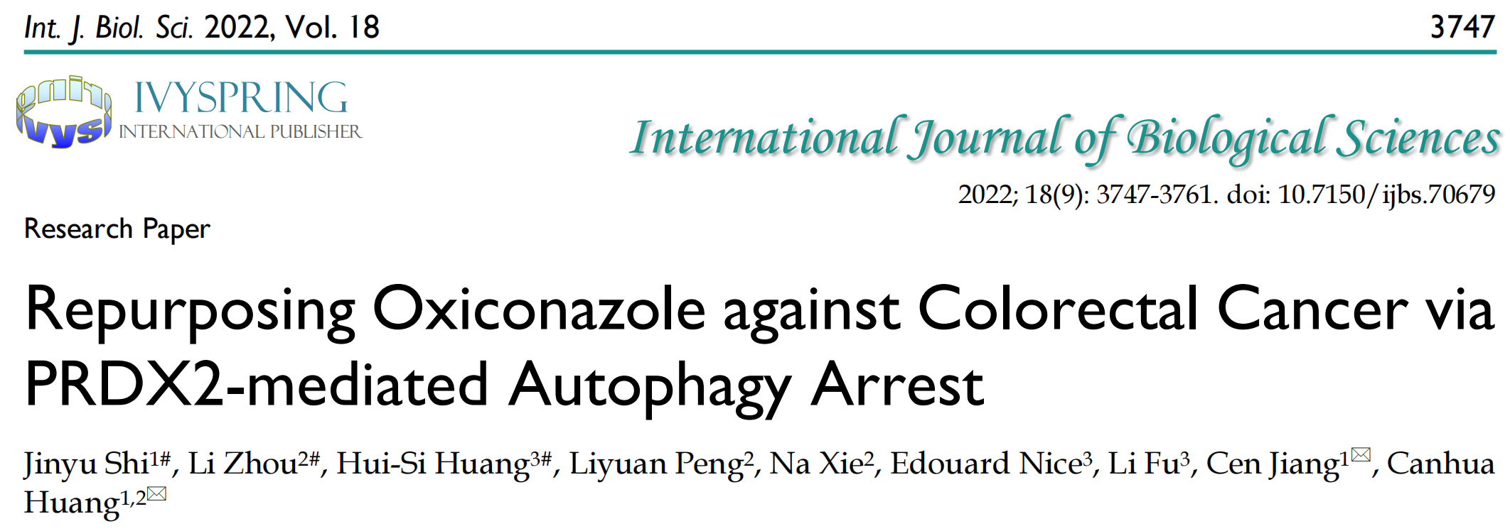 年度回顾 | 2022年度Clinx勤翔助力生命科学研究部分已发表文献