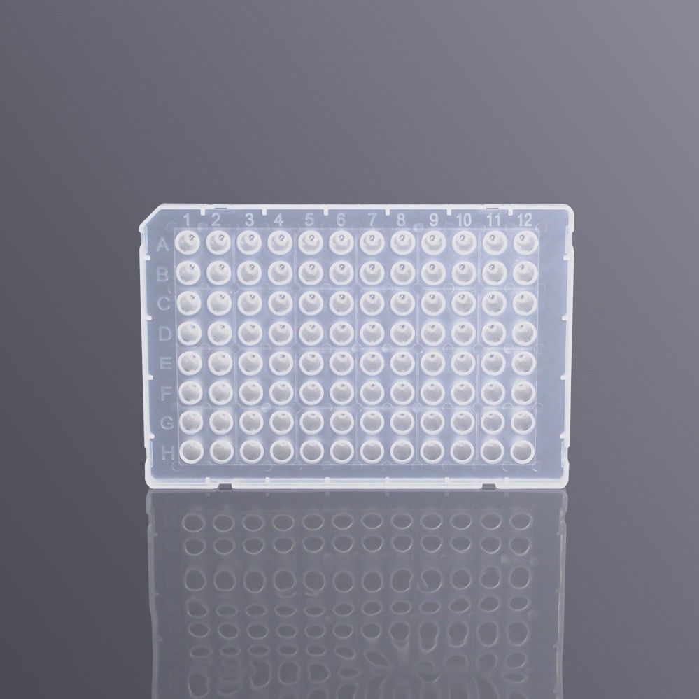 100ul 96孔PCR板，半裙边，透明，无酶
