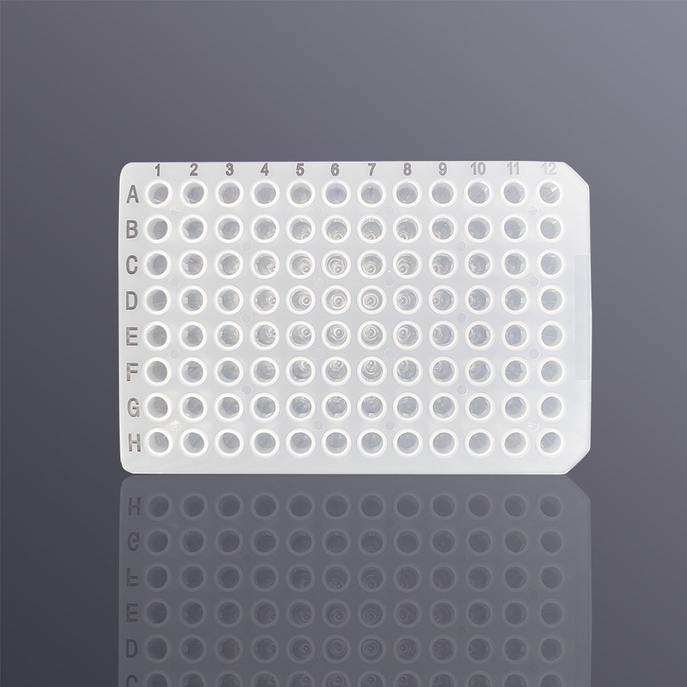 100ul 96孔PCR板，无裙边，透明，无酶