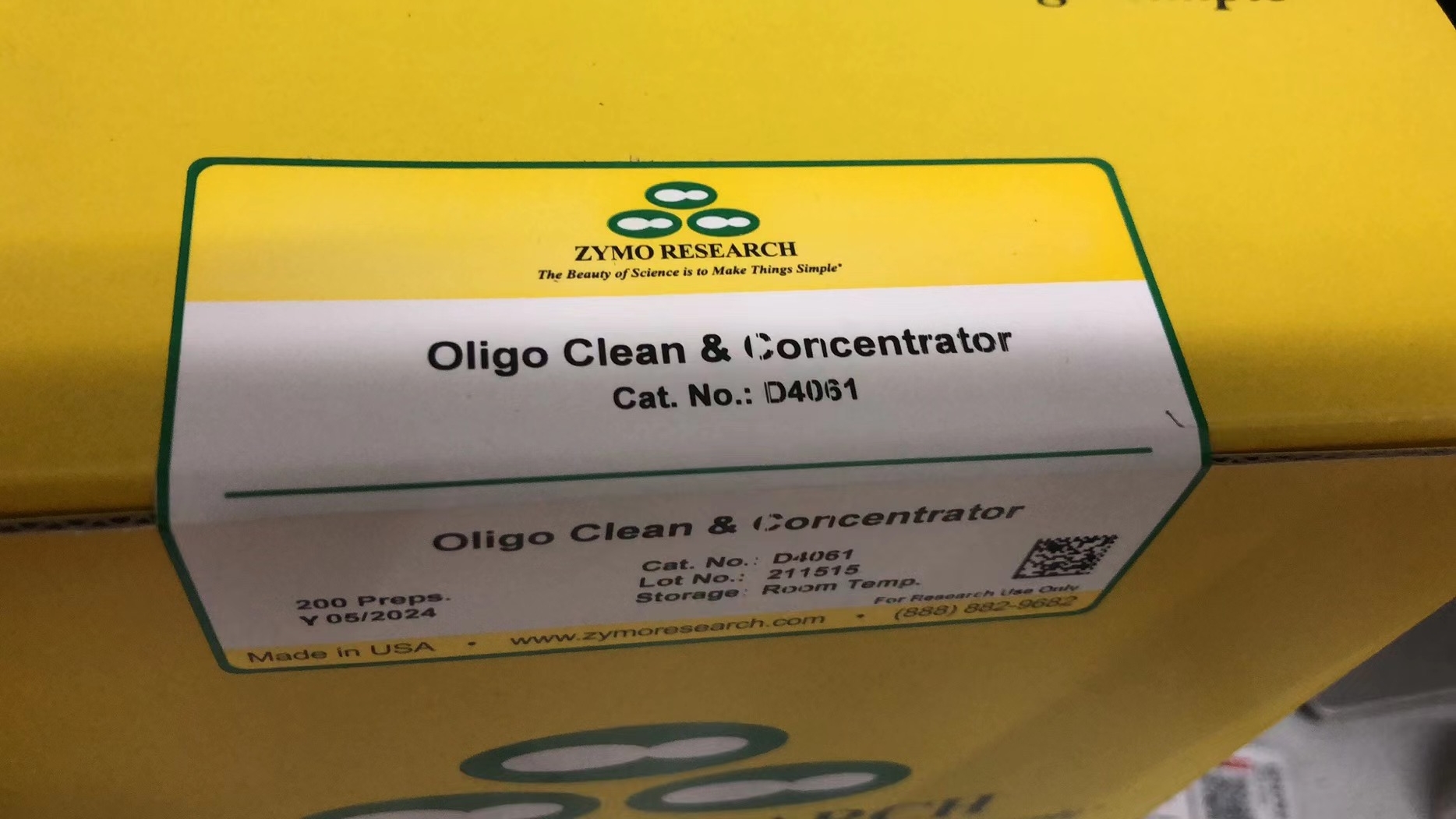 Zymo Research货号D4061现货Oligo纯化与