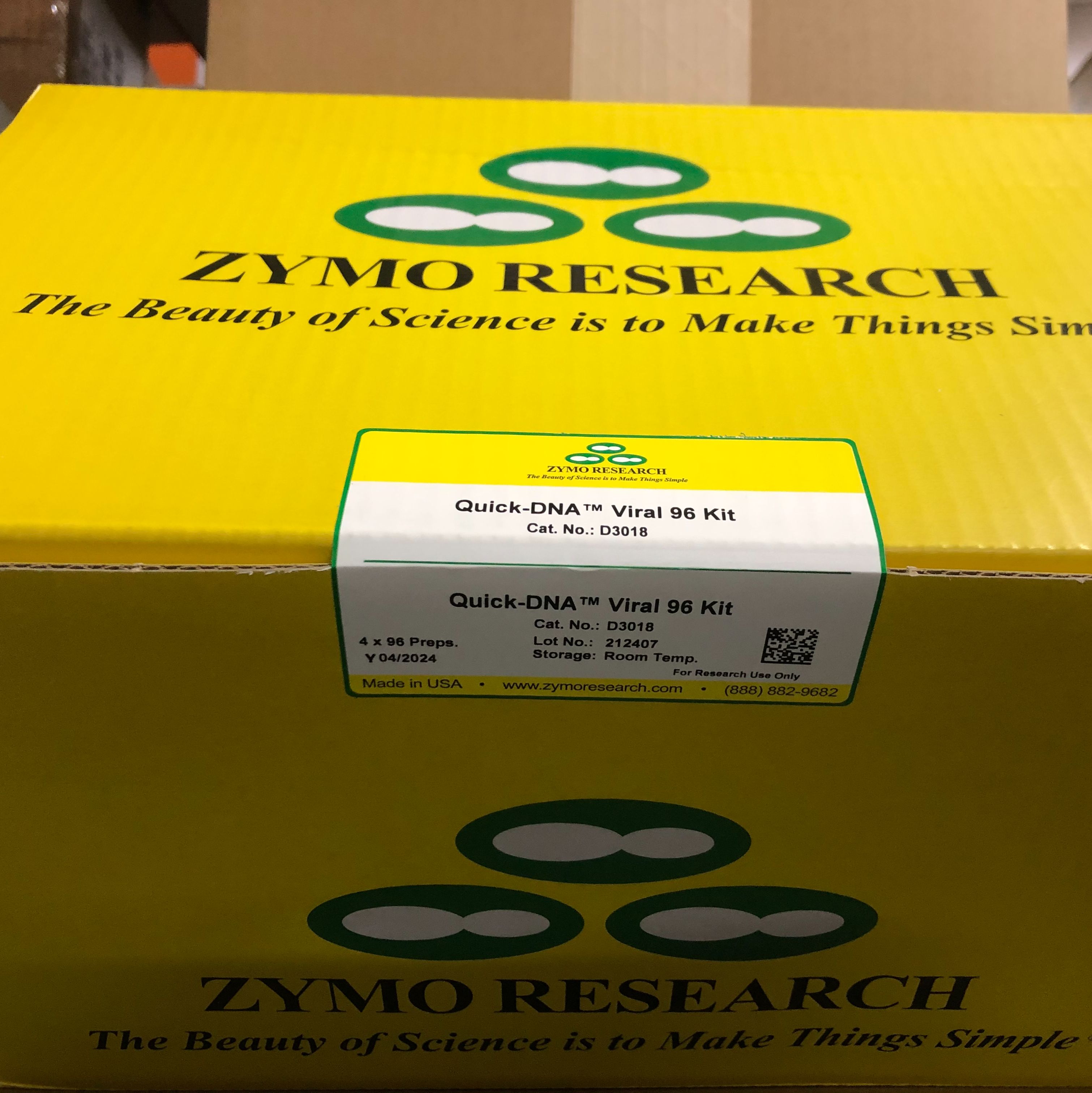 Zymo Research货号D3018快速DNA™病毒纯化试剂盒13611631389上海睿安生物