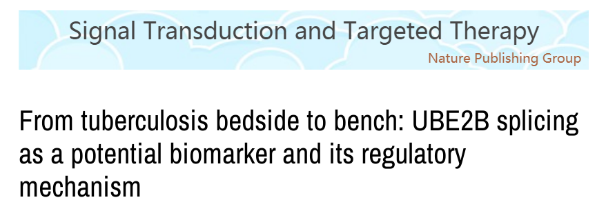 分子探针与表观遗传学研究好文分享:从结核病床边到工作台: UBE2B剪接作为一种潜在的生物标志物及其调控机制(IF=38.12)