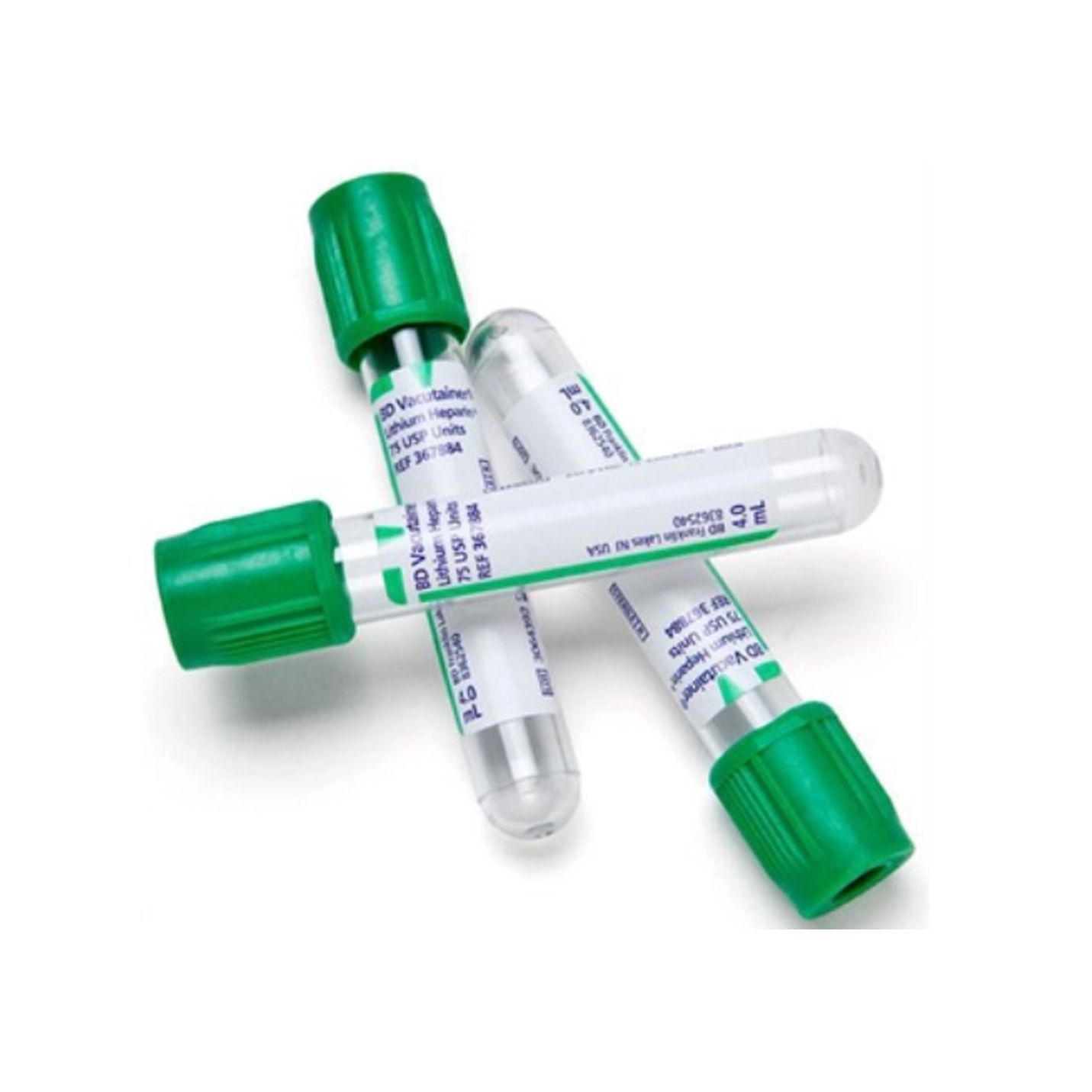 BD 367878 6.0mL肝素钠管，90USP单位肝素钠， 绿色安全盖