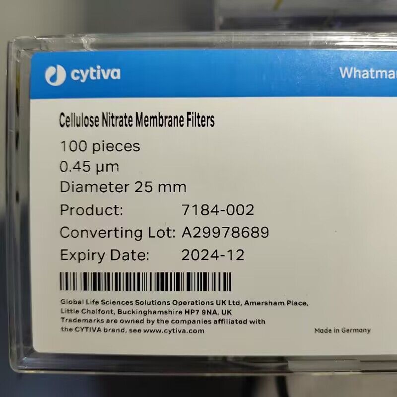 Whatman 7184-002硝酸纤维素滤膜孔径0.45um直径25mm