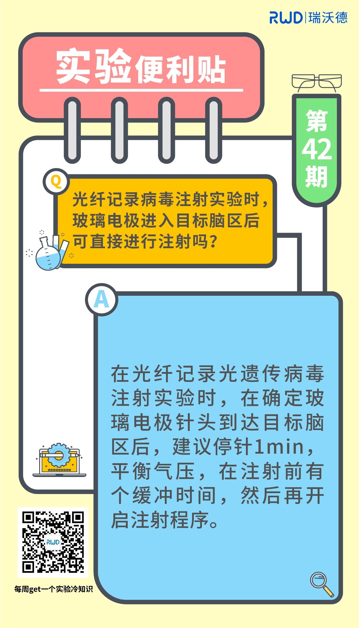 光纤记录病毒注射实验时，玻璃电极进入目标脑区后，可以直接进行注射吗？
