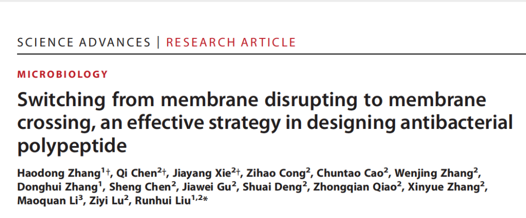 以机理导向的高效抗耐药菌多肽化合物设计和发现