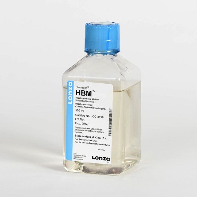LONZA CC-3199 HBM人肝细胞基础培养基HBM™ Basal Medium, 500 mL