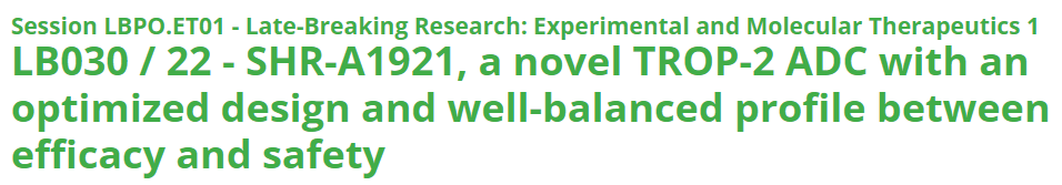 AACR2023| ADC药物及可用临床前动物模型