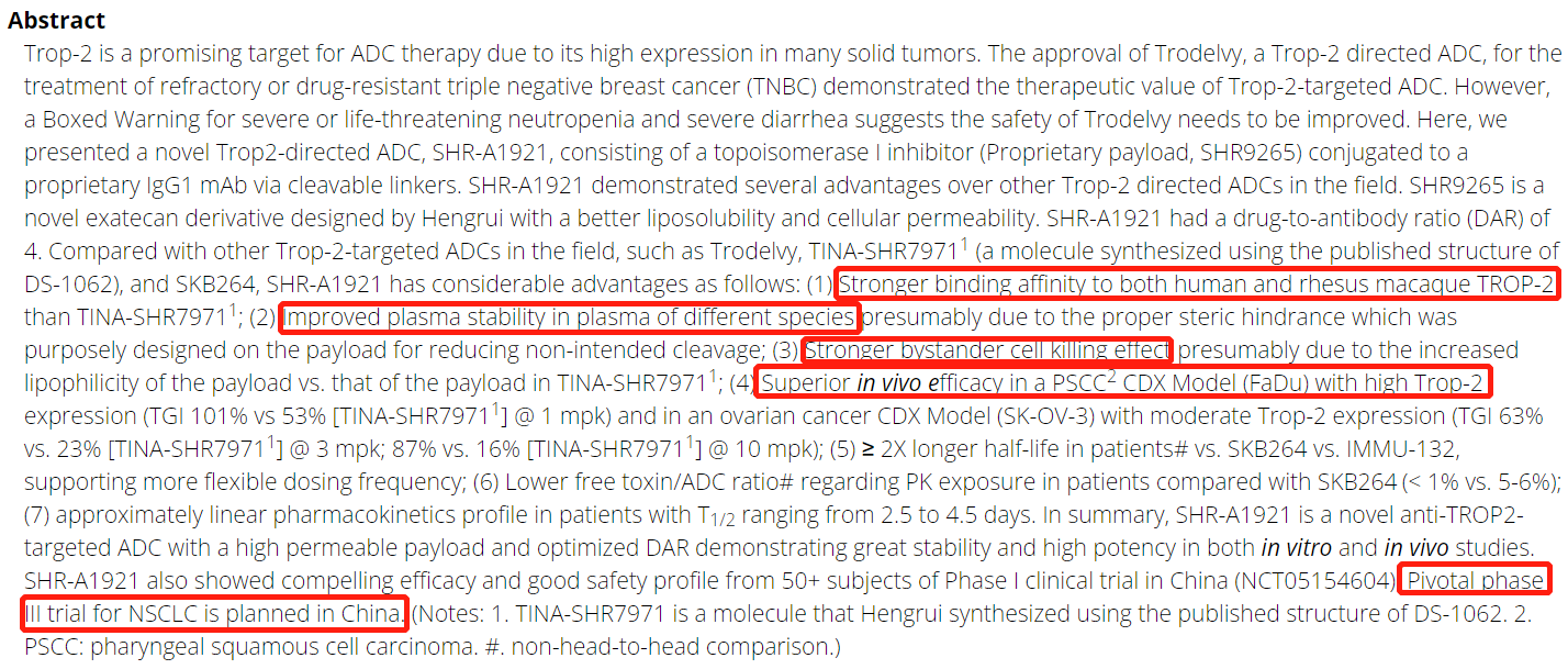 AACR2023| ADC药物及可用临床前动物模型