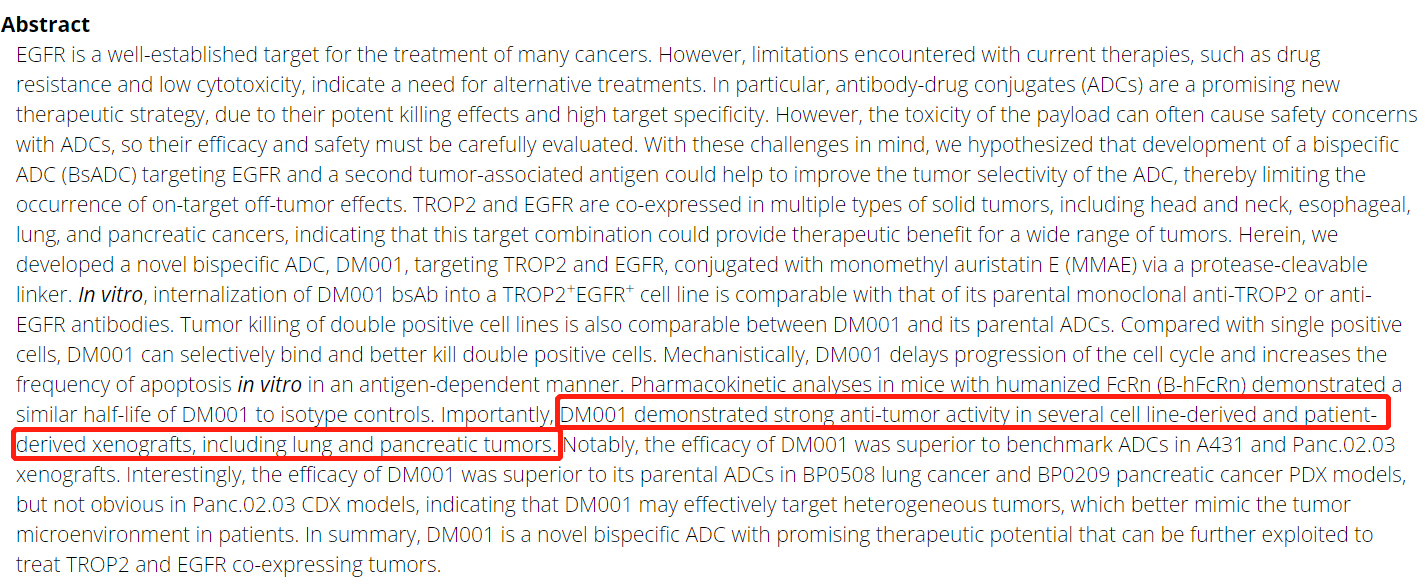 AACR2023| ADC药物及可用临床前动物模型
