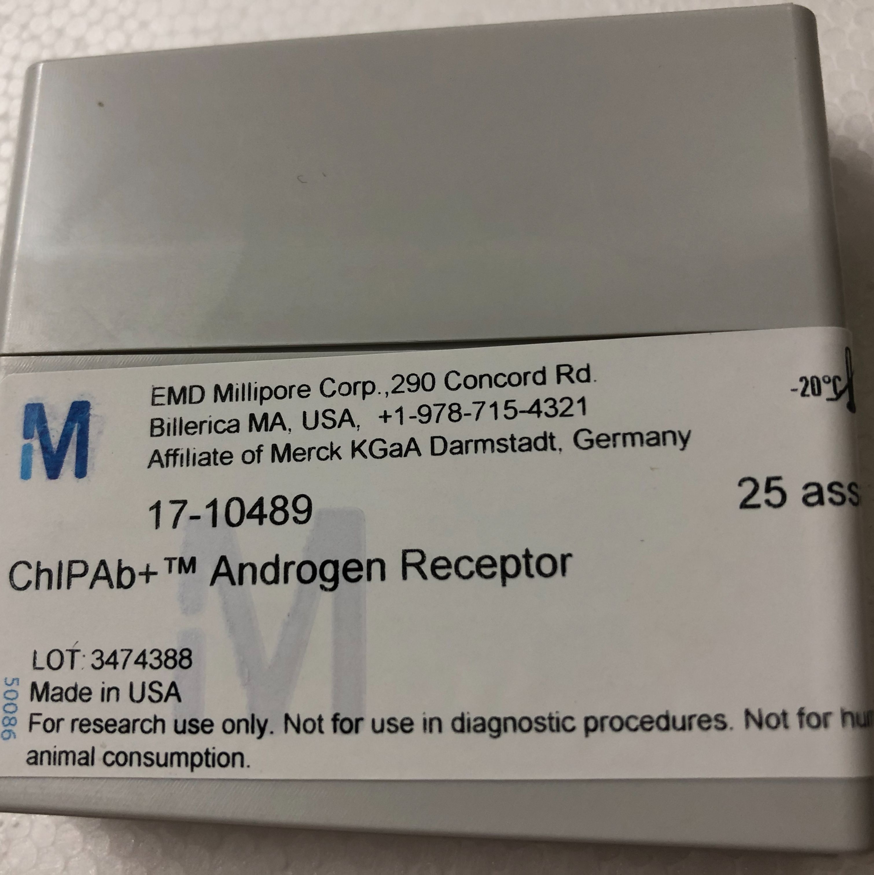 Millipore货号17-10489现货ChIPAb+雄激素受体-ChIP经验证的抗体和引物组13611631389上海睿安生物