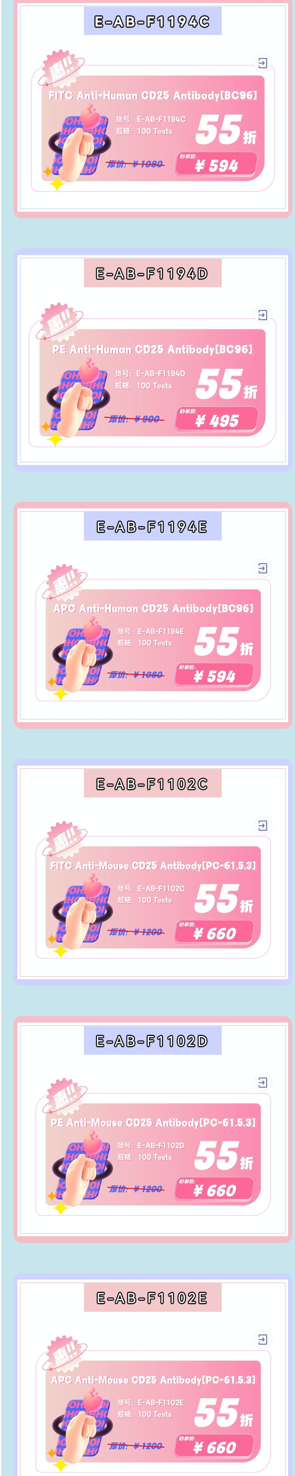 Elabscience五月秒杀第一期 | 流式抗体限时55折抢购