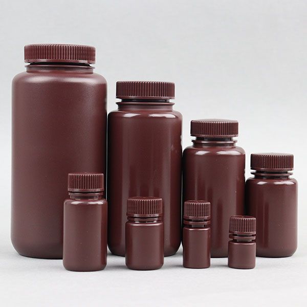 广口试剂瓶，透明，棕色，PP，HDPE，8ml15ml30ml60ml125ml250ml500ml1000ml