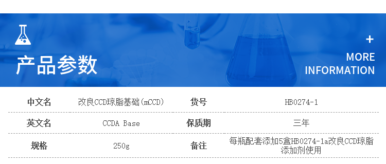 改良CCD琼脂基础(mCCD)   	HB0274-1   