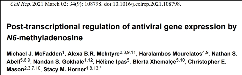 Cell Rep | 抗病毒基因表达的转录后调控