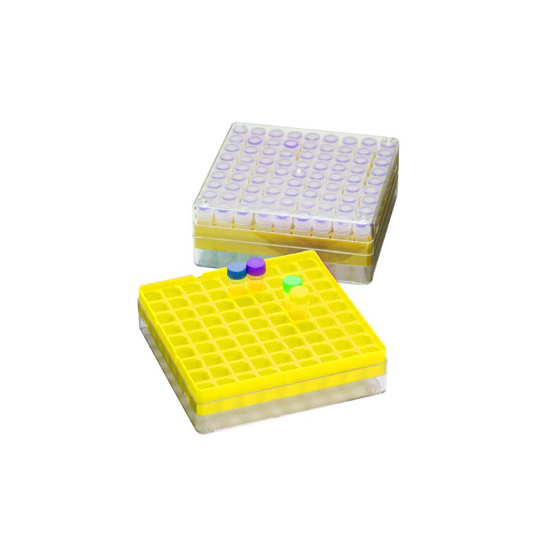 Watson 1577-850Y 冻存盒,81孔,黄色