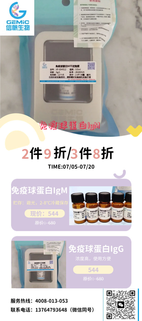 免疫球蛋白IgG/IgM干扰物质促销