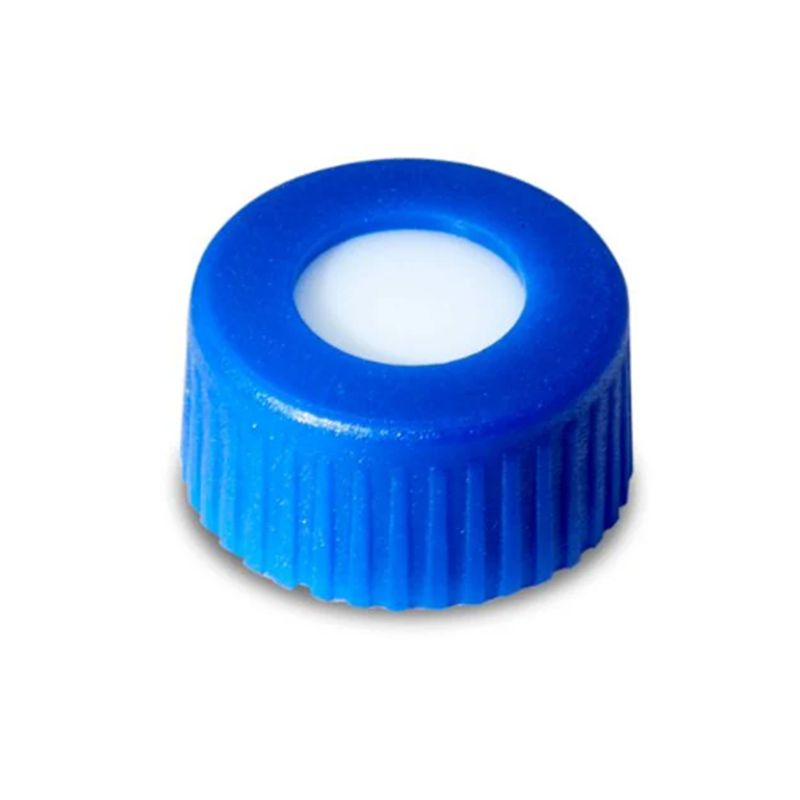 Waters 186000305蓝色，12 x 32 毫米螺旋颈盖，预缝式 PTFE/硅胶隔膜，100/ pk 