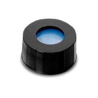 Waters 186005827黑色盖和预缝式 PTFE/硅胶隔膜，用于 TruView 样品瓶