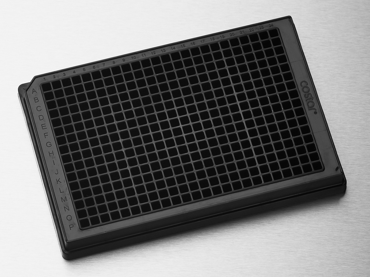 Corning® 384孔低容量黑色圆底聚苯乙烯NBS微孔板，10/袋，不带盖，非灭菌