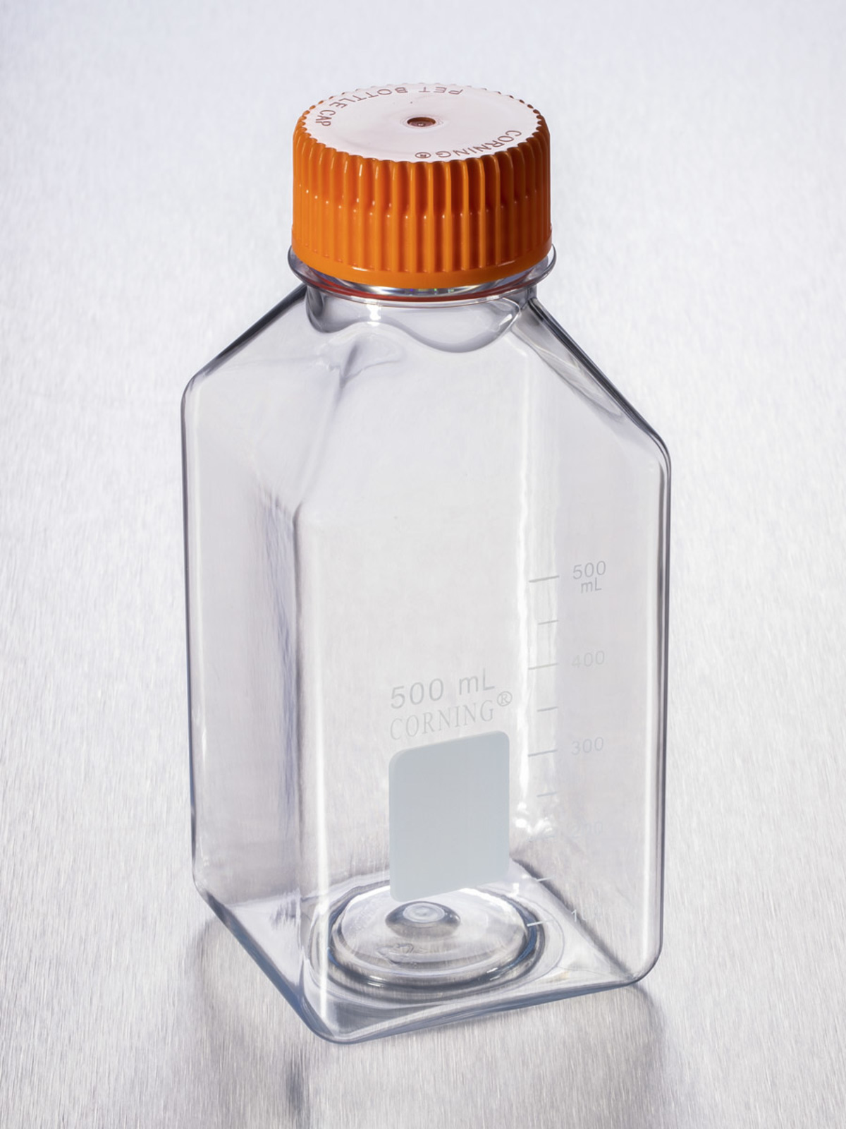 Corning® 500 mL方形PET储液瓶，带45 mm盖