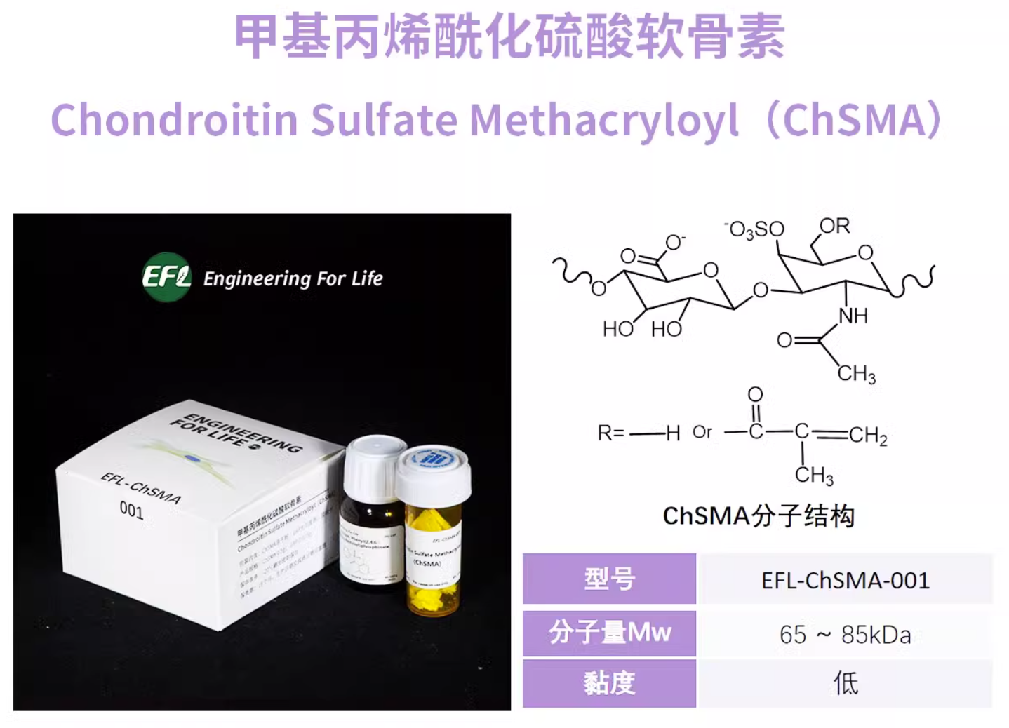 甲基丙烯酰化硫酸软骨素（ChSMA）