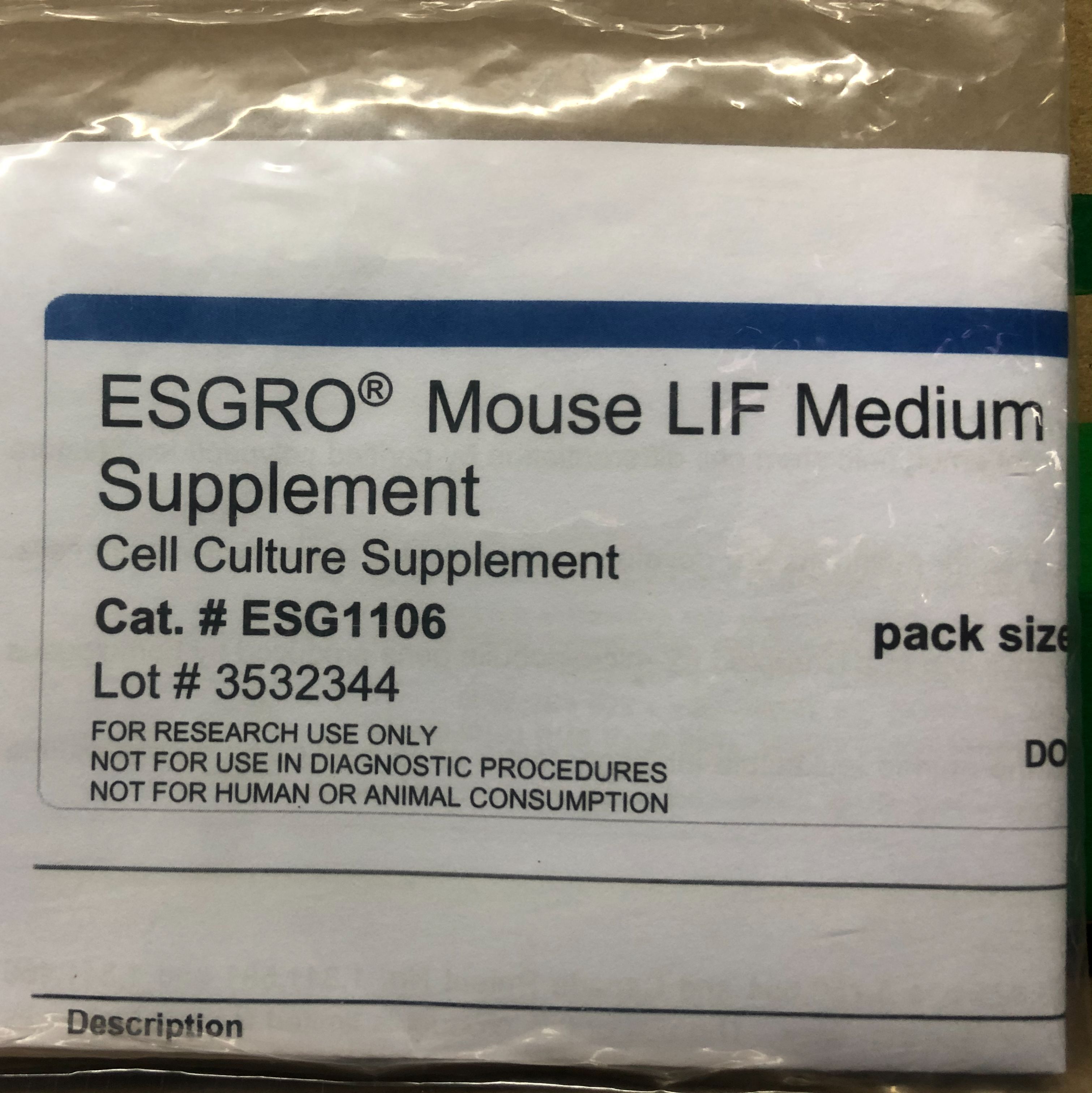 Millipore货号ESG1106现货ESGRO重组小鼠LIF蛋白13611631389上海睿安生物