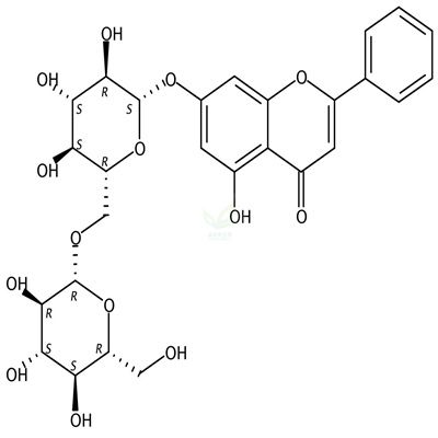 白杨素-7-O-龙胆二糖苷  CAS号：88640-89-5