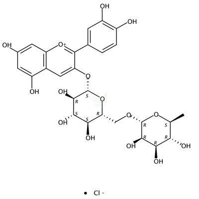 花青素鼠李葡糖苷  CAS号：18719-76-1