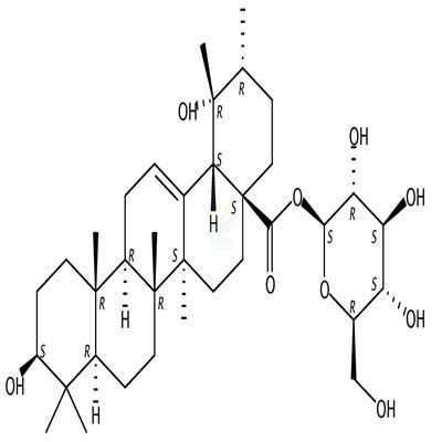 坡模酸-28-O-β-D-吡喃葡萄糖酯  CAS号：83725-24-0