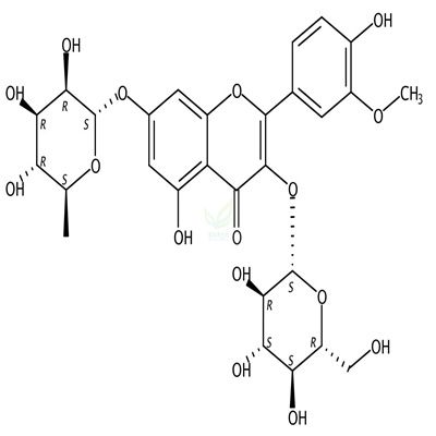 异鼠李素-3-O-葡萄糖-7-O-鼠李糖苷  CAS号：17331-71-4mnoside   中药对照品标准品    17331-71-4