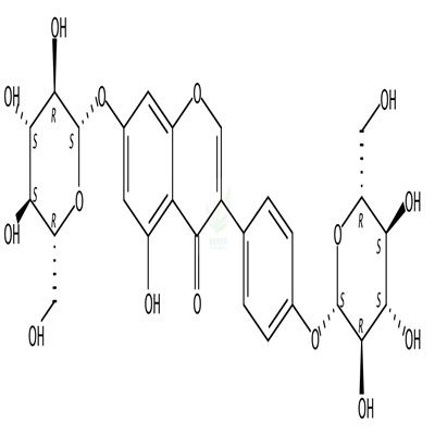 染料木素-7,4'-二-O-β-D-葡萄糖苷  CAS号：36190-98-4