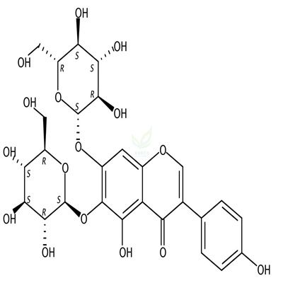 5,6,7,4’-四羟基异黄酮-6,7-O-二葡萄糖苷  CAS号：1219001-04-3