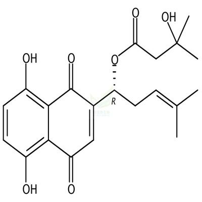 beta-羟基异戊酰紫草素  CAS号：7415-78-3