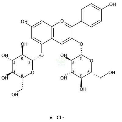 氯化天竺葵素-3,5-O-双葡萄糖  CAS号：17334-58-6