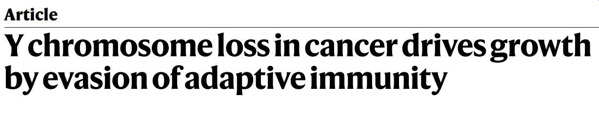 Nature DSP 平台助力揭示Y染色体丢失通过适应性免疫逃逸来驱动肿瘤生长