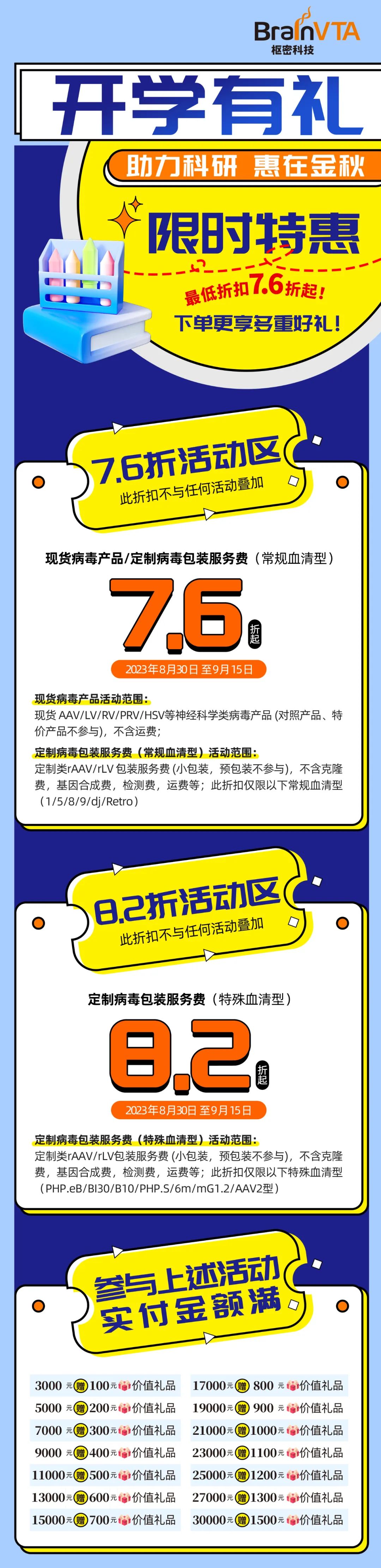 开学有礼 | 助力科研，惠在金秋