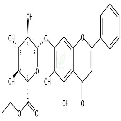 黄芩素7-O-beta-D-葡萄糖醛酸乙酯  CAS号：675624-38-1