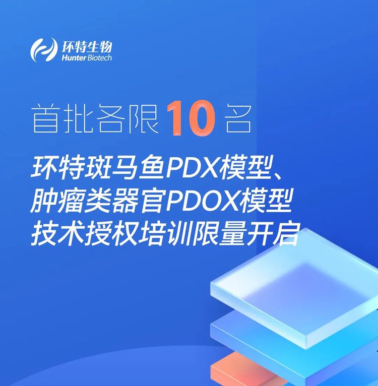 首批各限10名丨环特斑马鱼PDX+肿瘤类器官PDOX模型技术授权培训限量开启！
