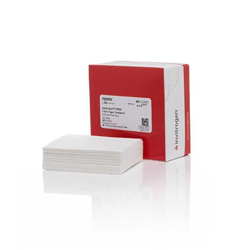 赛默飞InvitrogenLC2005 Invitrolon™ PVDF/Filter Paper Sandwiches, 0.45 µm, 8.3 x 7.3 cm (for mini gels)/印迹膜