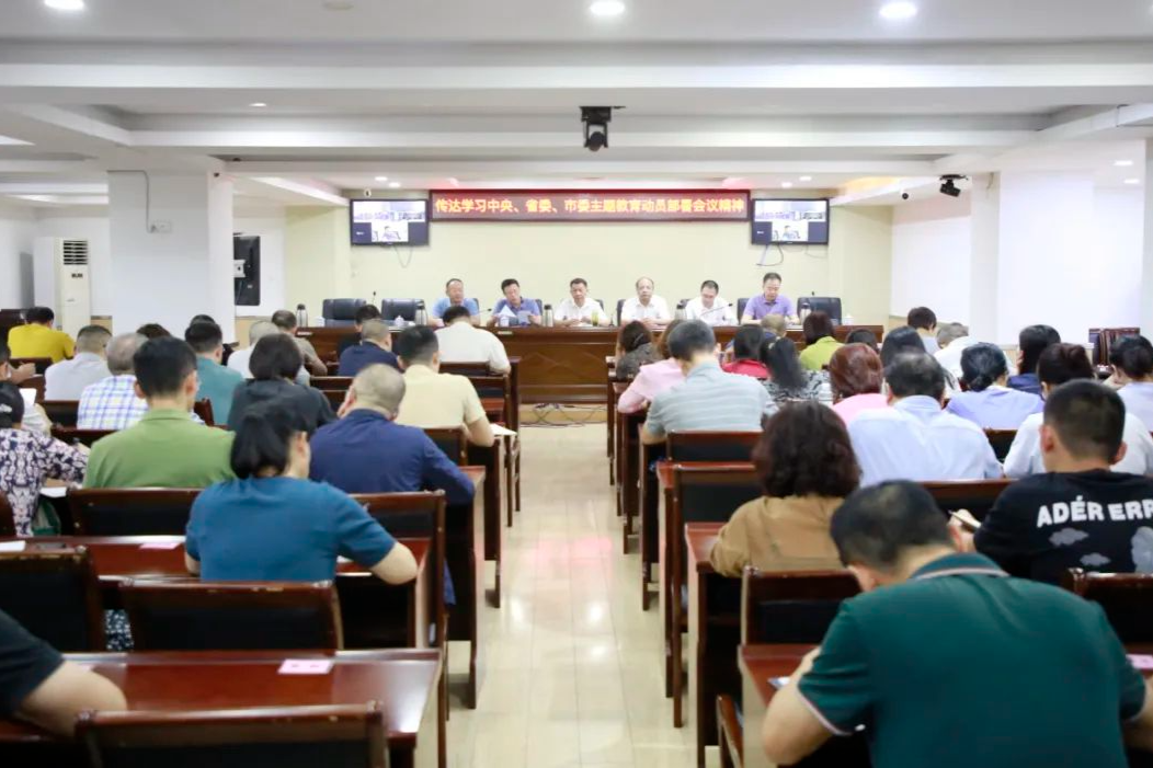 九江市第一人民医院传达学习中央、省委、市委主题教育动员部署会议精神