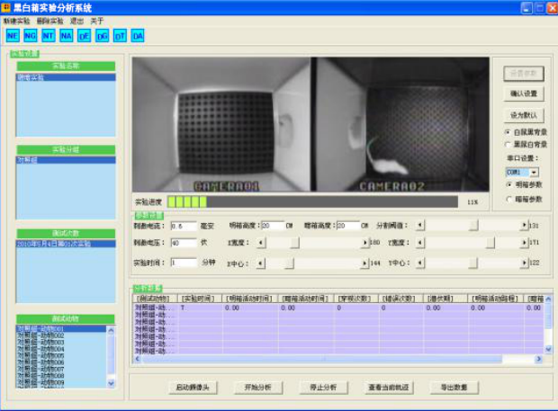 黑白箱实验分析系统
