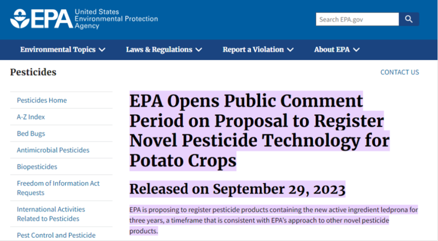 第一款喷洒用RNAi农药拟登记，RNA技术边际效应飞跃