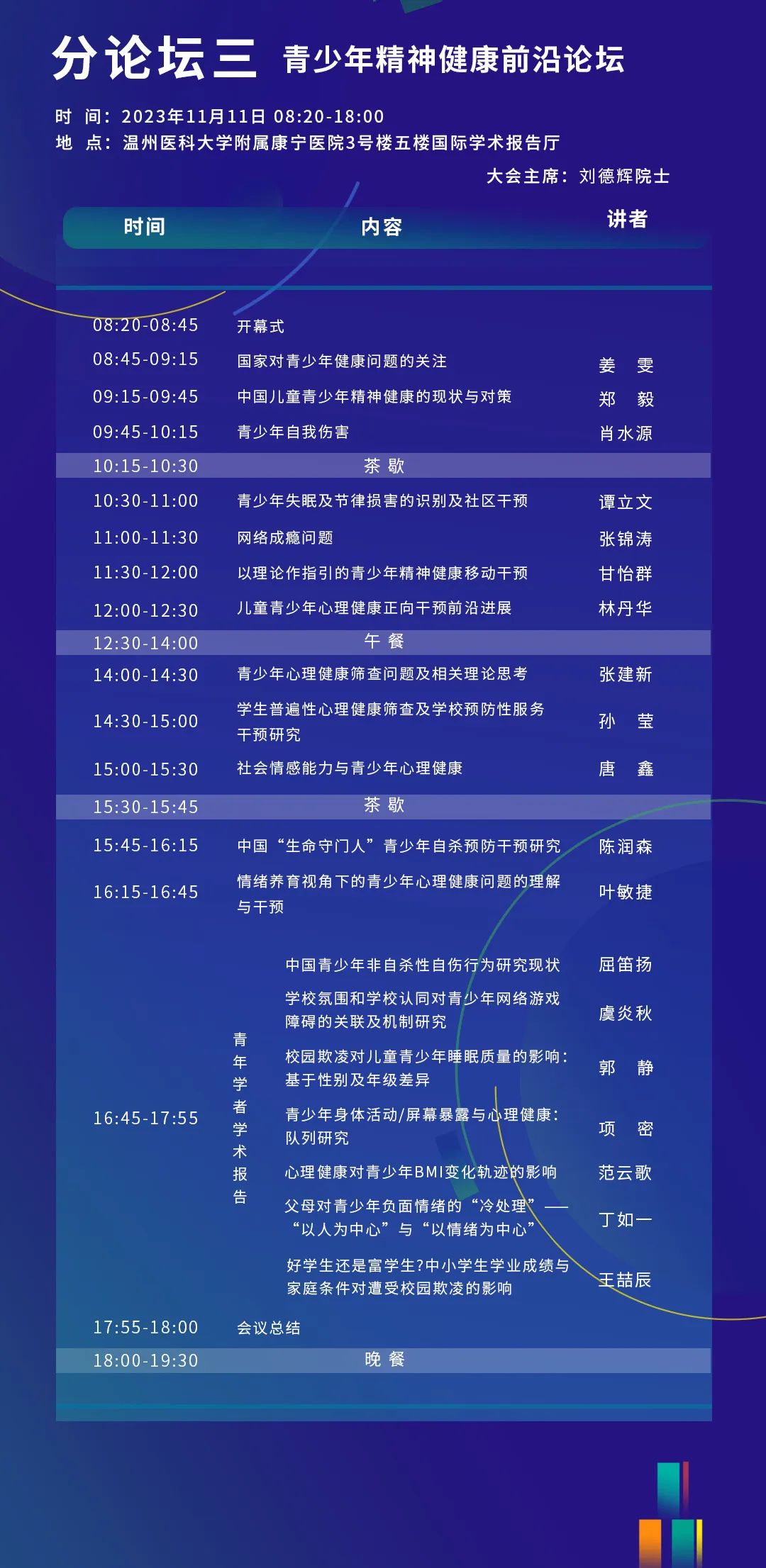 六院士出席 ！第 11 届康宁精神医学国际论坛开幕