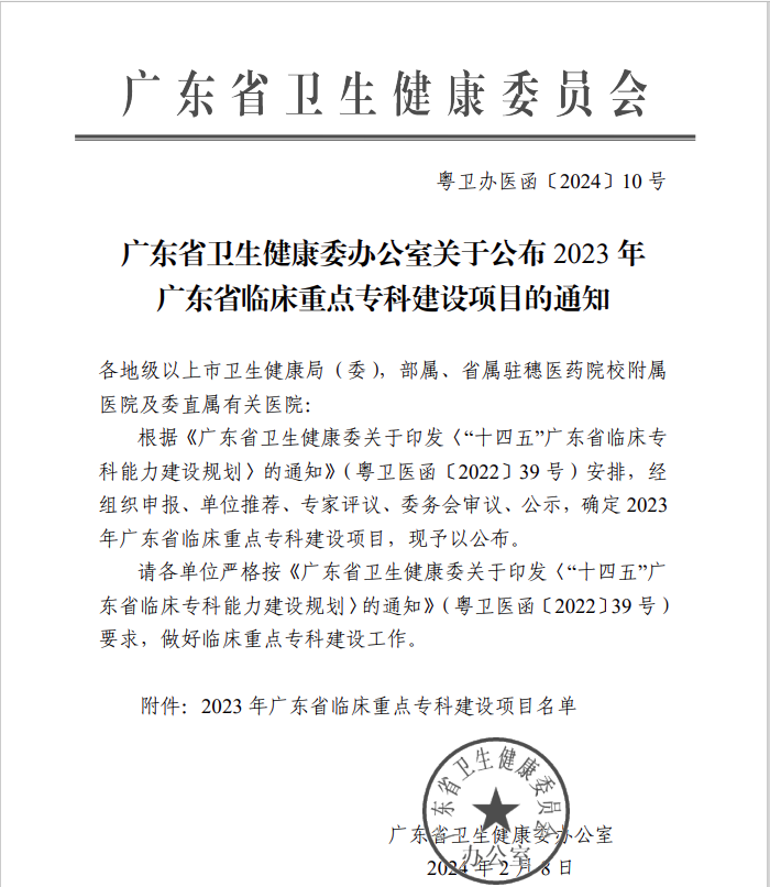 喜报！罗湖区人民医院全科医学科入选广东省重点专科！