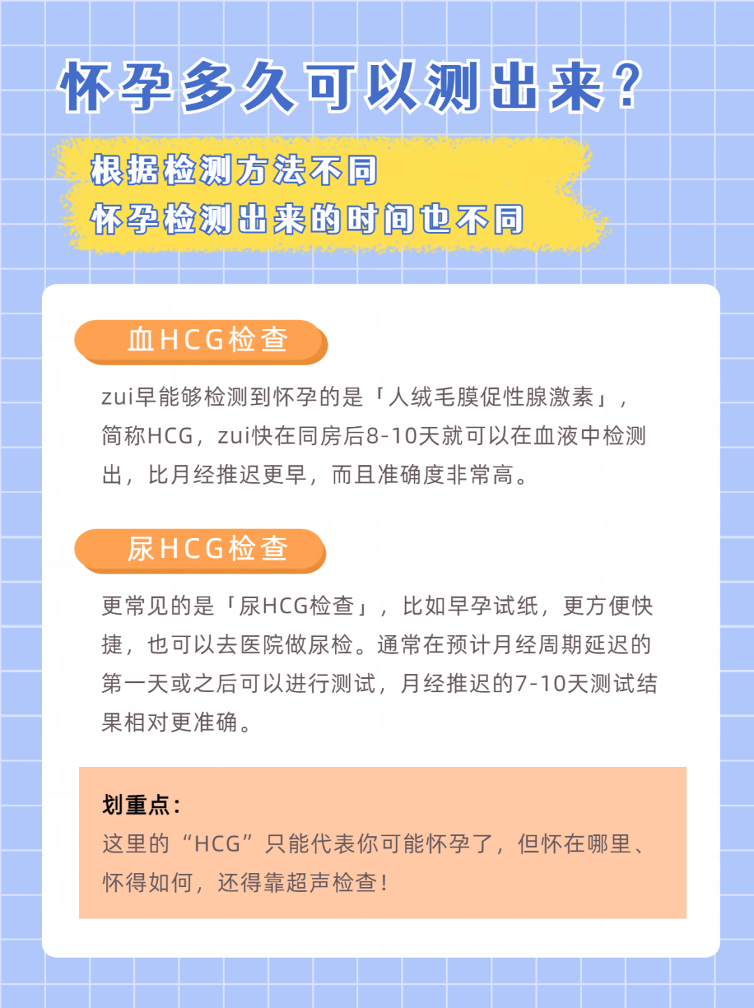三种验孕方法，哪种更快更准？！两个关键数值，怎么看懂？！